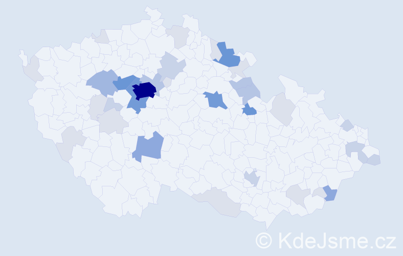 Příjmení: 'Skučková', počet výskytů 116 v celé ČR