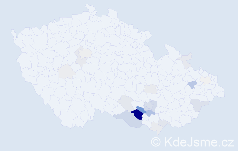 Příjmení: 'Sklenská', počet výskytů 78 v celé ČR