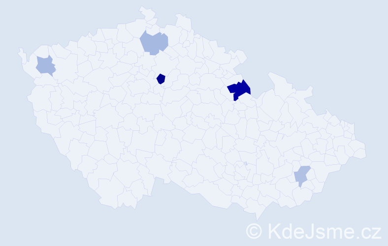 Příjmení: 'Koničková', počet výskytů 8 v celé ČR