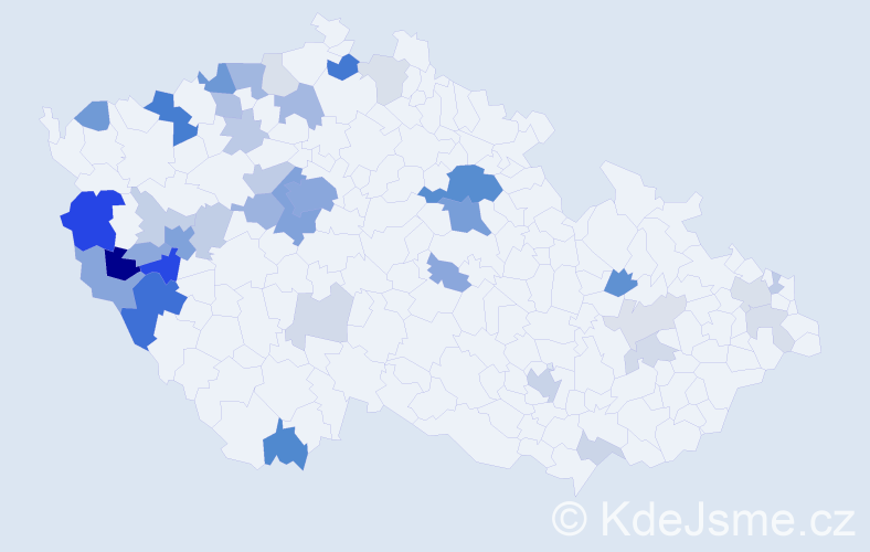 Příjmení: 'Tikal', počet výskytů 124 v celé ČR