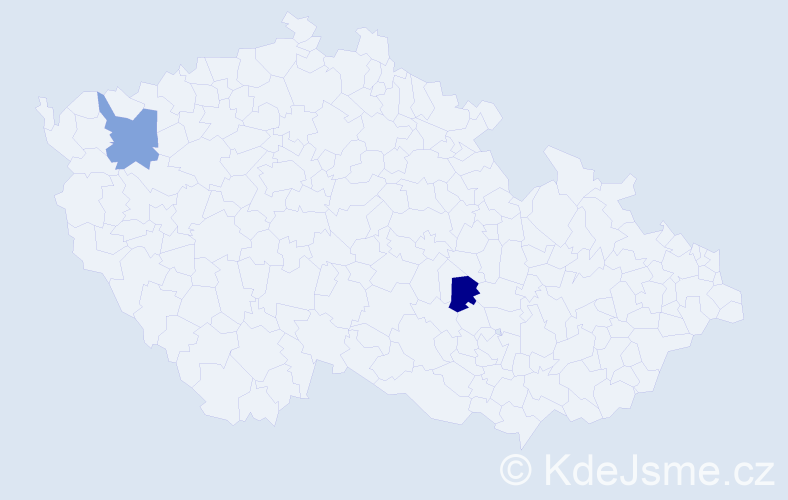 Příjmení: 'Alwanová', počet výskytů 2 v celé ČR