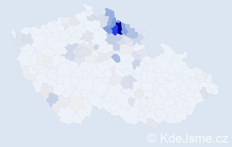 Příjmení: 'Kobr', počet výskytů 370 v celé ČR