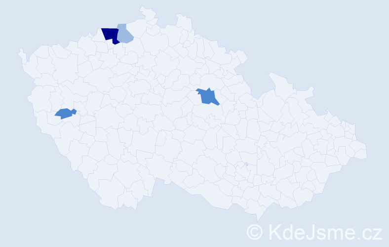 Příjmení: 'Chamola', počet výskytů 9 v celé ČR