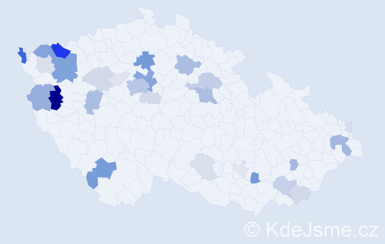 Příjmení: 'Sura', počet výskytů 87 v celé ČR