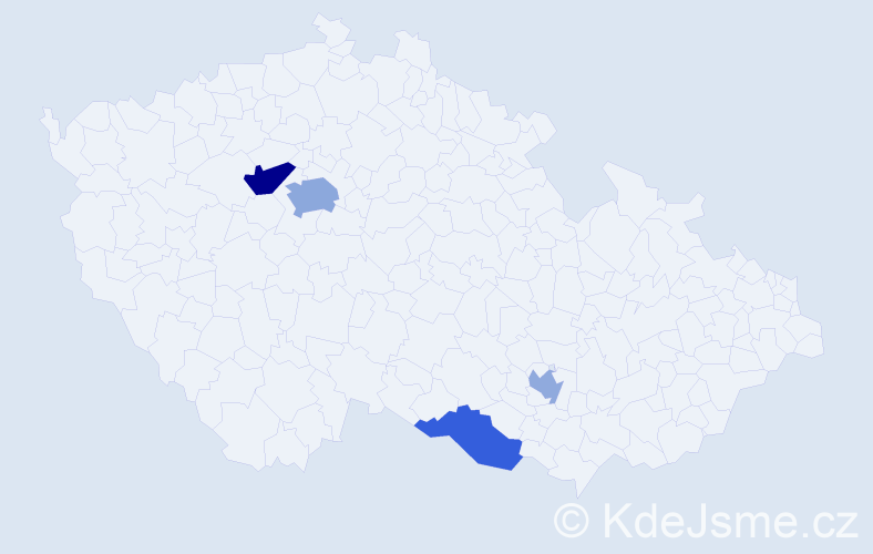 Příjmení: 'Robin', počet výskytů 7 v celé ČR