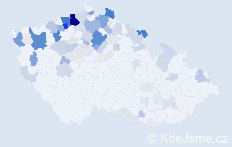 Příjmení: 'Dančová', počet výskytů 353 v celé ČR