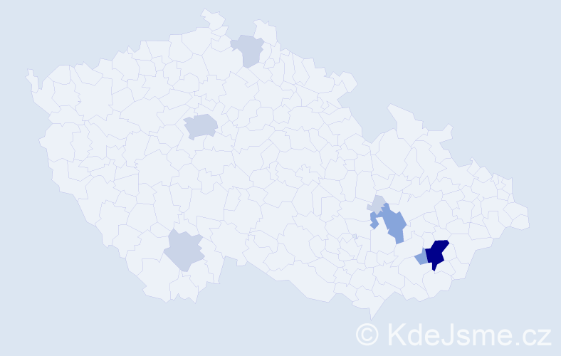 Příjmení: 'Gorcová', počet výskytů 23 v celé ČR