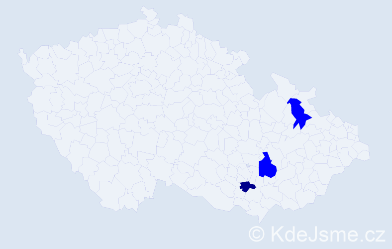 Příjmení: 'Kaderiak', počet výskytů 4 v celé ČR
