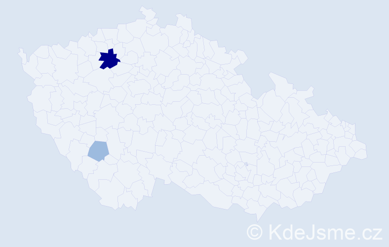 Příjmení: 'Tišáková', počet výskytů 5 v celé ČR