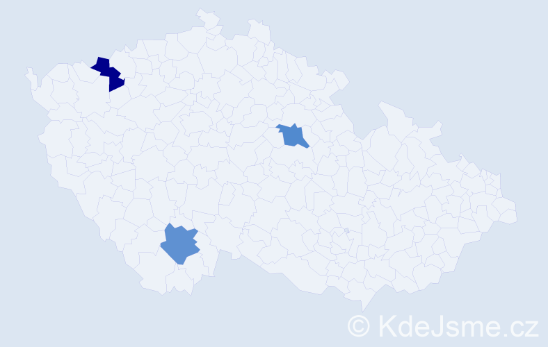 Příjmení: 'Kovchar', počet výskytů 3 v celé ČR