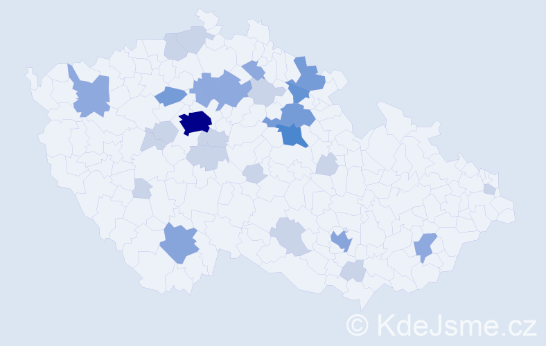 Příjmení: 'Hainová', počet výskytů 67 v celé ČR