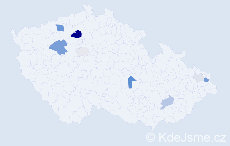Příjmení: 'Matuščínová', počet výskytů 17 v celé ČR