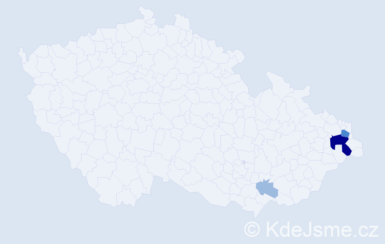 Příjmení: 'Lomozik', počet výskytů 7 v celé ČR