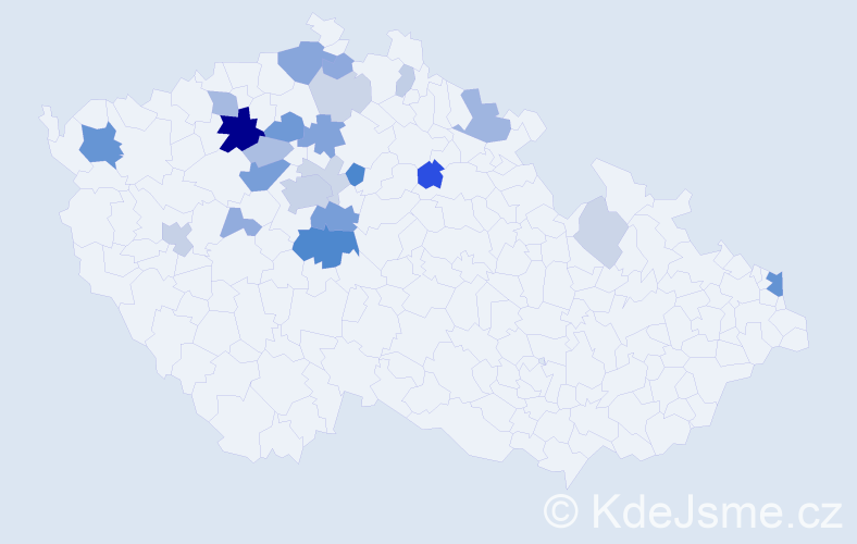 Příjmení: 'Termer', počet výskytů 65 v celé ČR