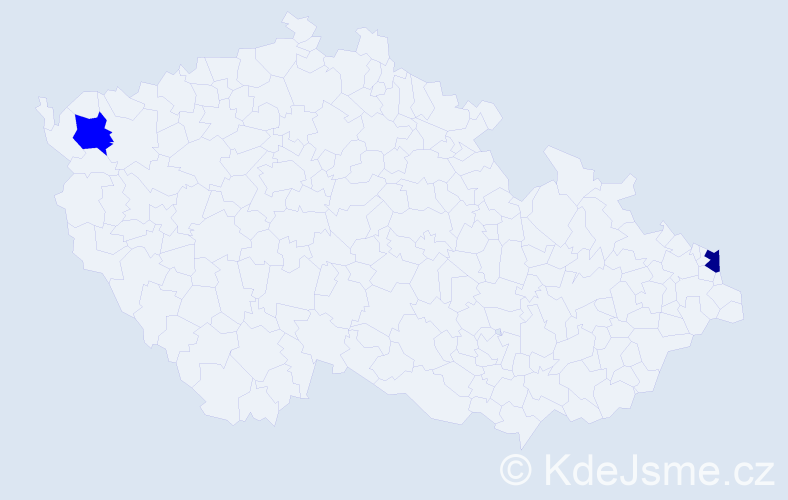 Příjmení: 'Debreceniová', počet výskytů 3 v celé ČR