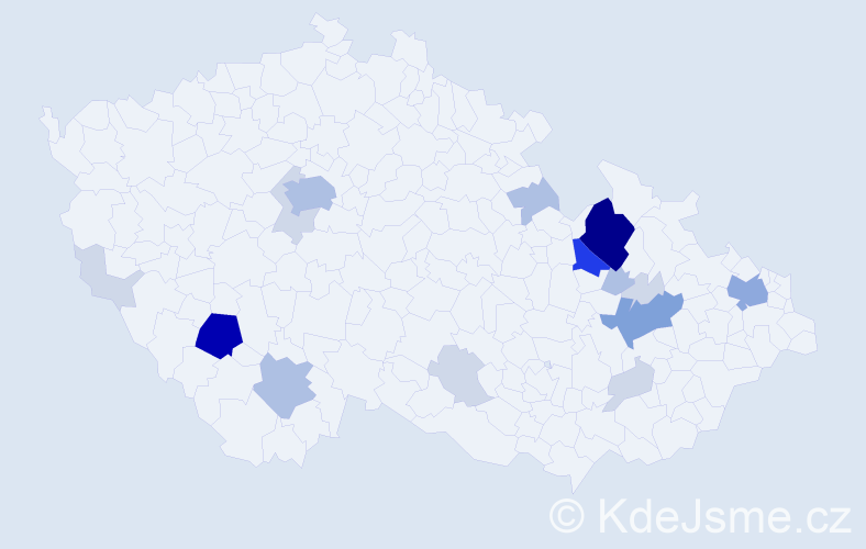 Příjmení: 'Poisl', počet výskytů 59 v celé ČR