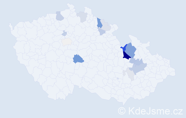 Příjmení: 'Grúzová', počet výskytů 42 v celé ČR