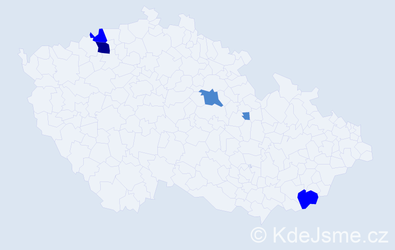 Příjmení: 'Kozempel', počet výskytů 9 v celé ČR