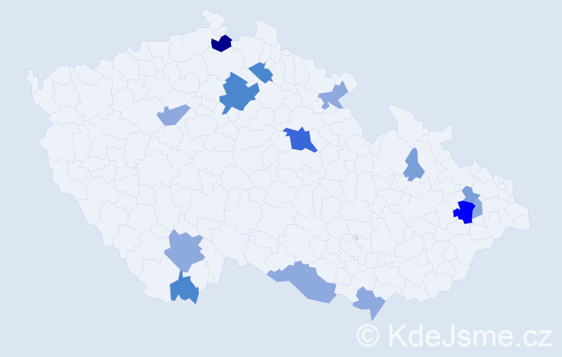 Příjmení: 'Draškovičová', počet výskytů 35 v celé ČR