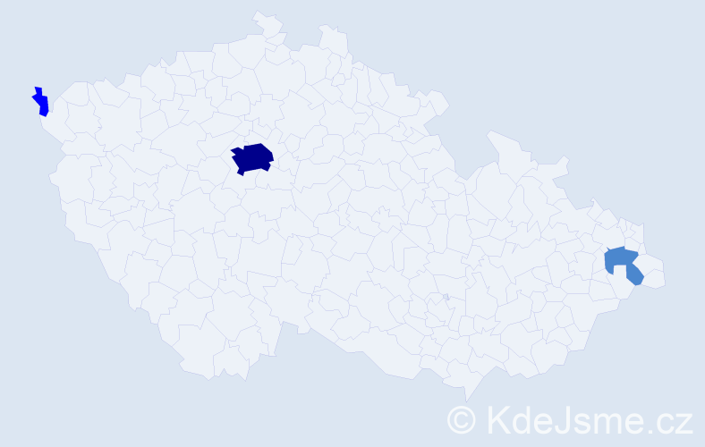 Příjmení: 'Hrabik', počet výskytů 6 v celé ČR