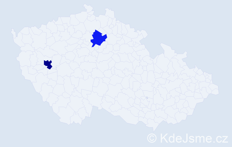 Příjmení: 'Meniv', počet výskytů 3 v celé ČR