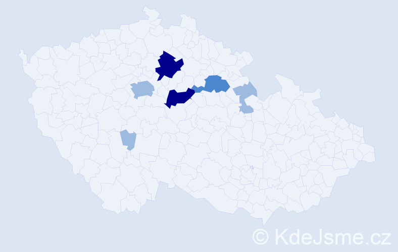 Příjmení: 'Felgerová', počet výskytů 14 v celé ČR