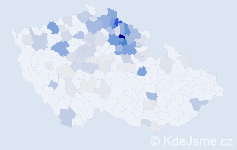 Příjmení: 'Vitvarová', počet výskytů 277 v celé ČR