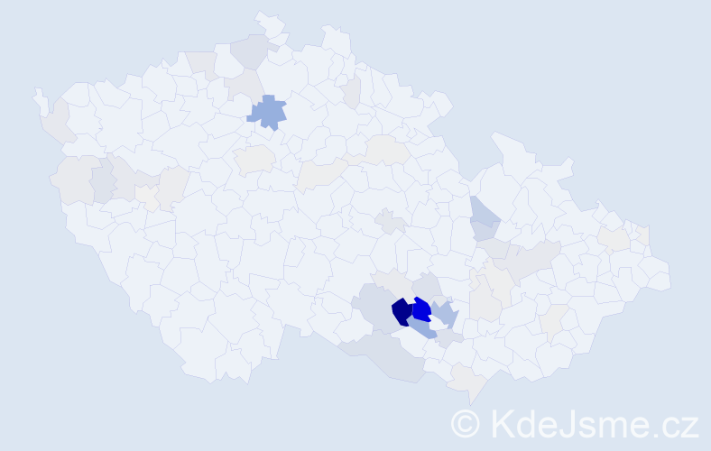 Příjmení: 'Nekuda', počet výskytů 194 v celé ČR