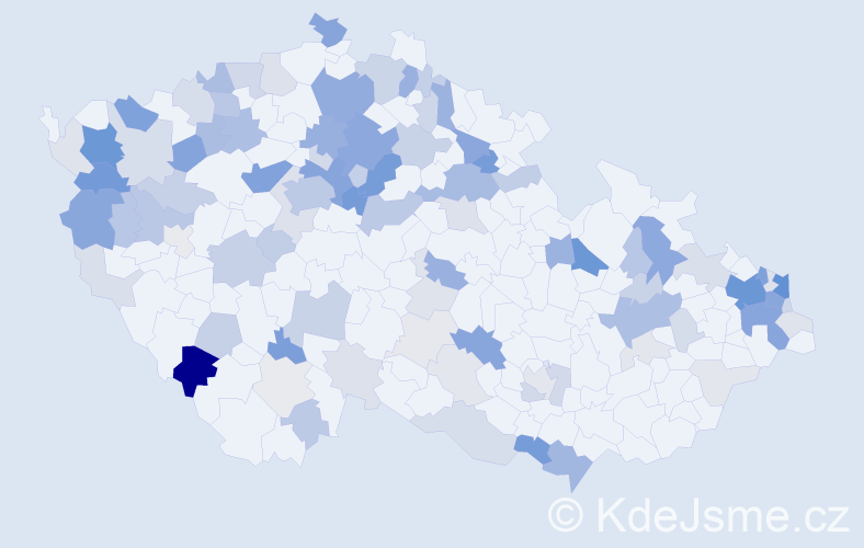 Příjmení: 'Szabo', počet výskytů 337 v celé ČR