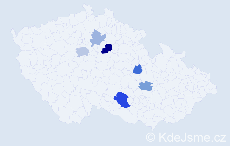 Příjmení: 'Horbas', počet výskytů 13 v celé ČR