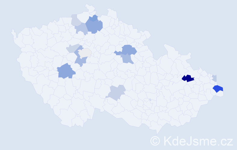 Příjmení: 'Capko', počet výskytů 25 v celé ČR