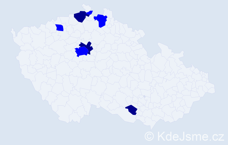 Příjmení: 'Seif', počet výskytů 10 v celé ČR