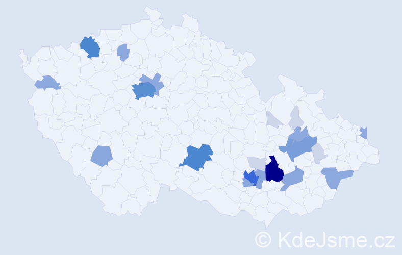 Příjmení: 'Meitner', počet výskytů 71 v celé ČR