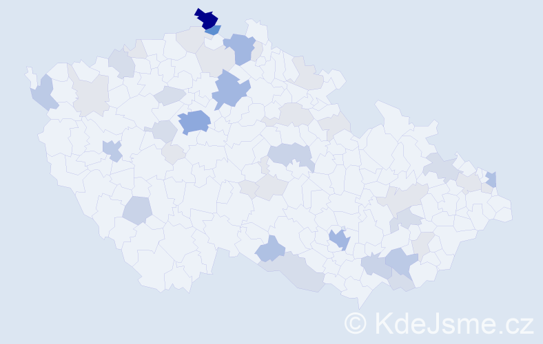 Příjmení: 'Hučko', počet výskytů 139 v celé ČR