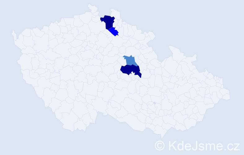 Příjmení: 'Raimund', počet výskytů 9 v celé ČR