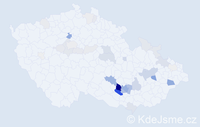 Příjmení: 'Kadaňka', počet výskytů 137 v celé ČR