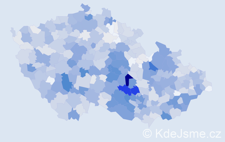 Příjmení: 'Žák', počet výskytů 4773 v celé ČR