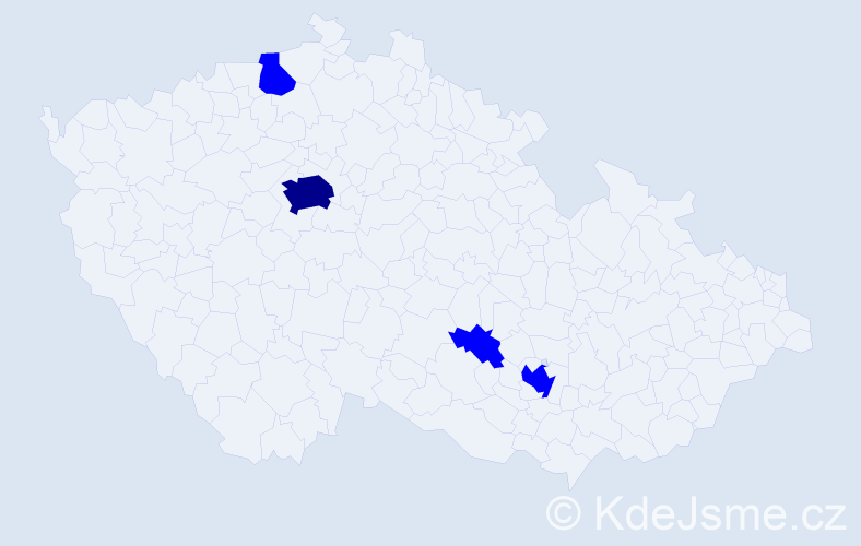 Příjmení: 'Khemiy', počet výskytů 5 v celé ČR