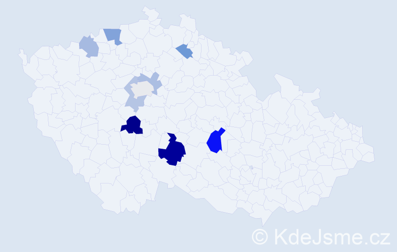 Příjmení: 'Weidemann', počet výskytů 16 v celé ČR