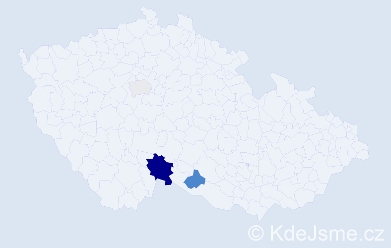 Příjmení: 'Vorhemusová', počet výskytů 6 v celé ČR