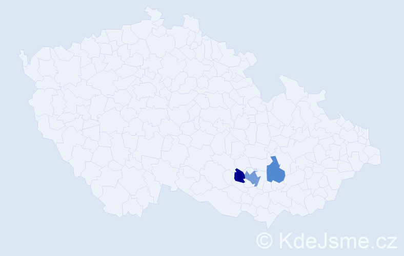 Příjmení: 'Líbenský', počet výskytů 5 v celé ČR