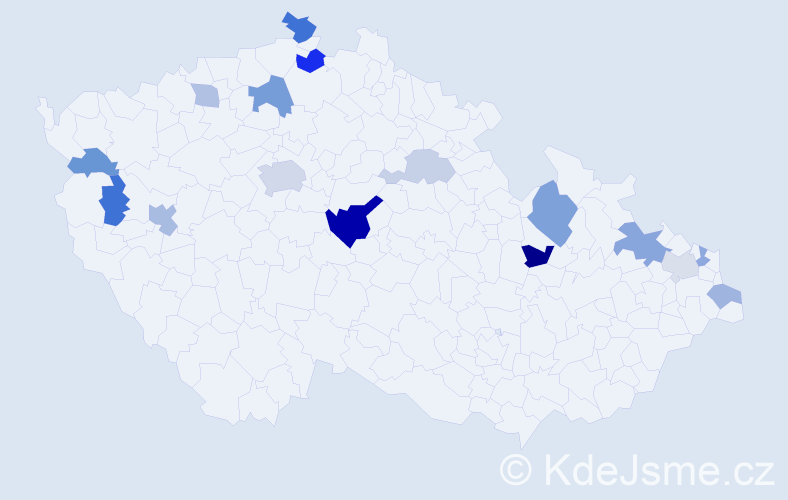 Příjmení: 'Furka', počet výskytů 31 v celé ČR
