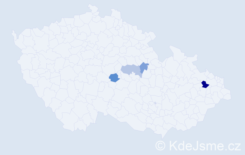 Příjmení: 'Čeliňáková', počet výskytů 6 v celé ČR