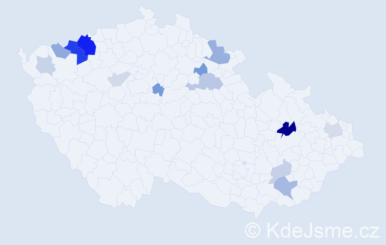 Příjmení: 'Sásová', počet výskytů 32 v celé ČR