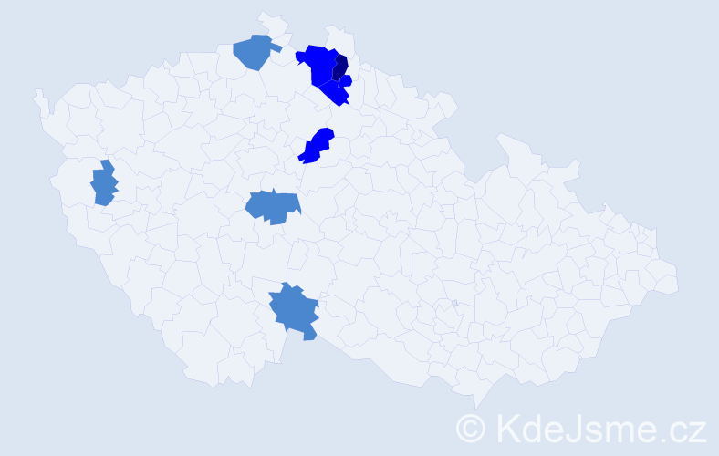 Příjmení: 'Hilger', počet výskytů 15 v celé ČR