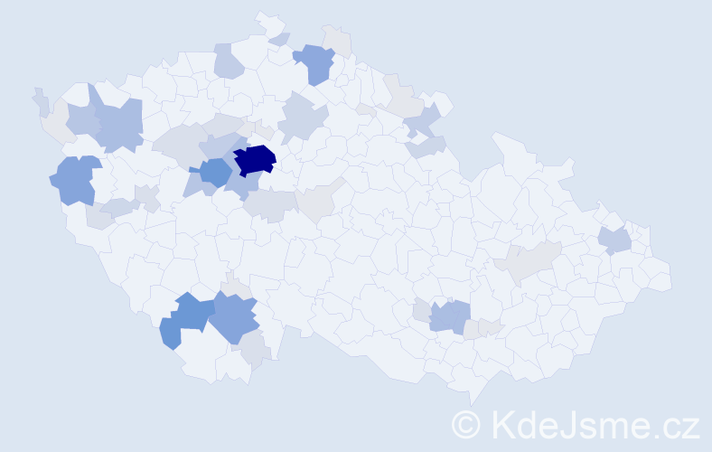 Příjmení: 'Fatka', počet výskytů 192 v celé ČR