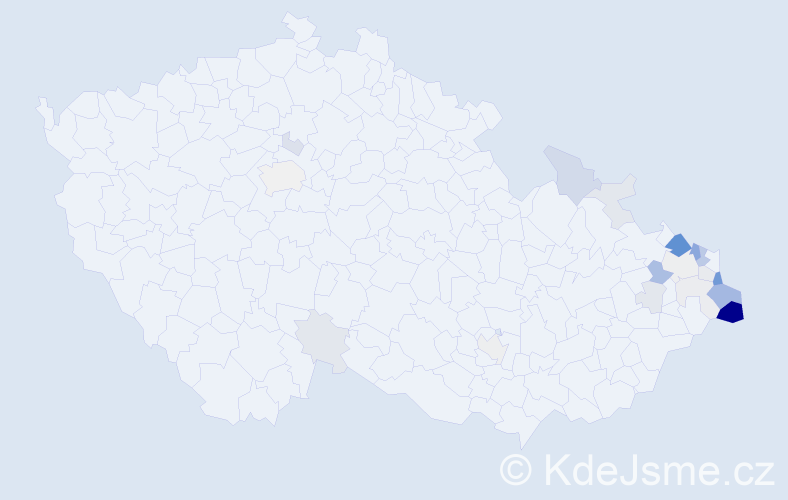 Příjmení: 'Placzek', počet výskytů 68 v celé ČR