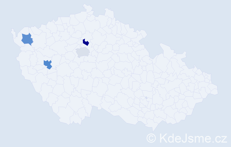 Příjmení: 'Nádrazská', počet výskytů 5 v celé ČR