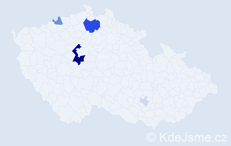 Příjmení: 'Chuchut', počet výskytů 11 v celé ČR