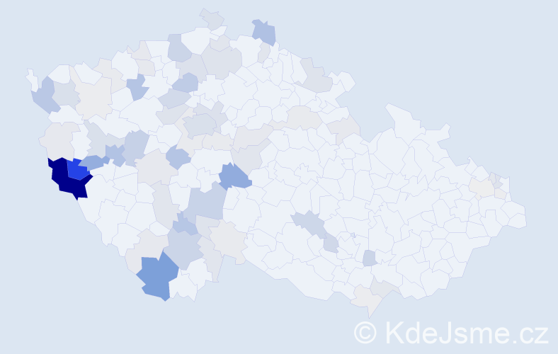 Příjmení: 'Mleziva', počet výskytů 267 v celé ČR